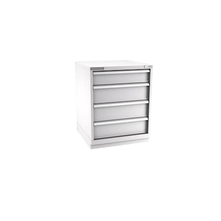 Champion Tool Storage Modular Drawer Cabinet, 4 Drawer, Light Gray, Steel, 28 in W x 28-1/2 in D x 36 in H S15000401ILCFTB-LG